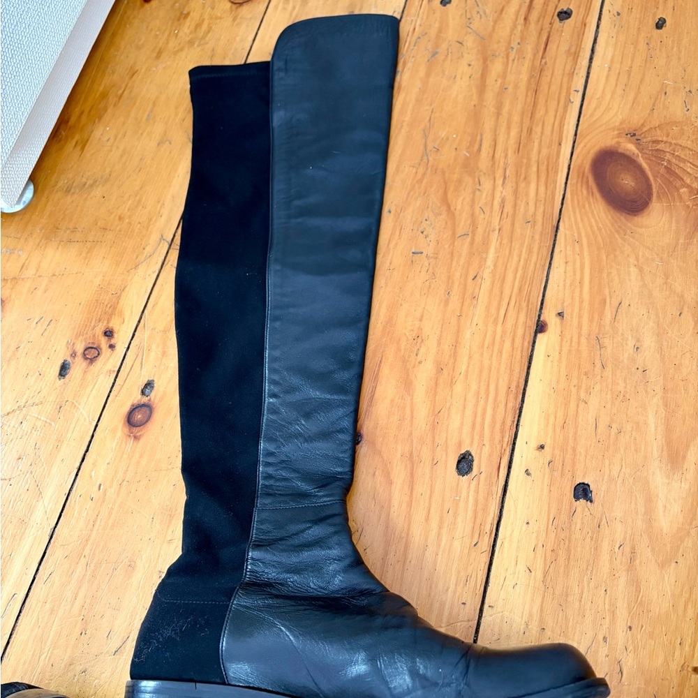 Stuart Weitzman 5050 stretch back OTK Nappa leather microstretch boots size 9 - Picture 7 of 12